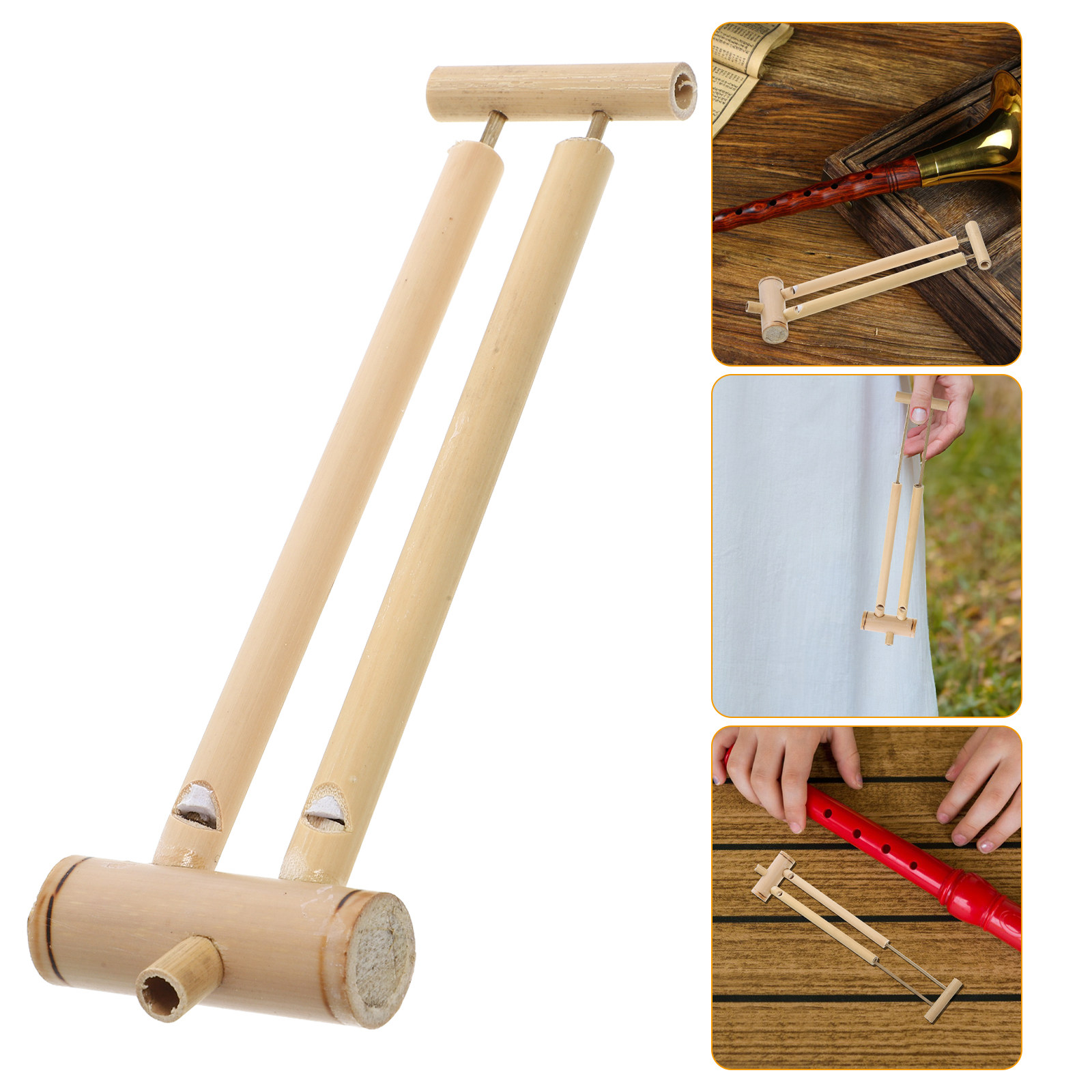 Kids Outdoor Instruments - Бамбуковая свистулька-птичка, изготовленная вручную, музыкальный инструмент