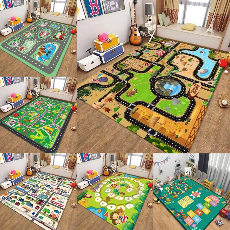 Kids Outdoor Zoo - Детский игровой коврик для дорожного движения,
