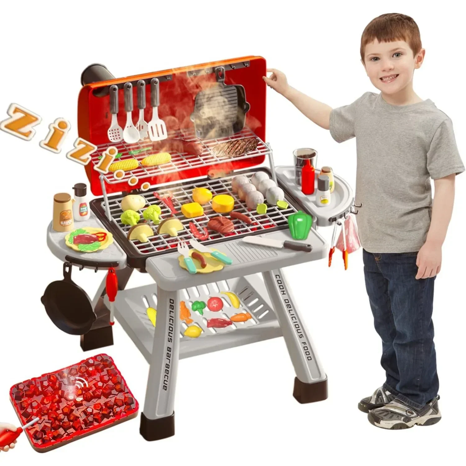 Kids Outdoor Bbq - Набор игрушек для гриля для барбекю,
