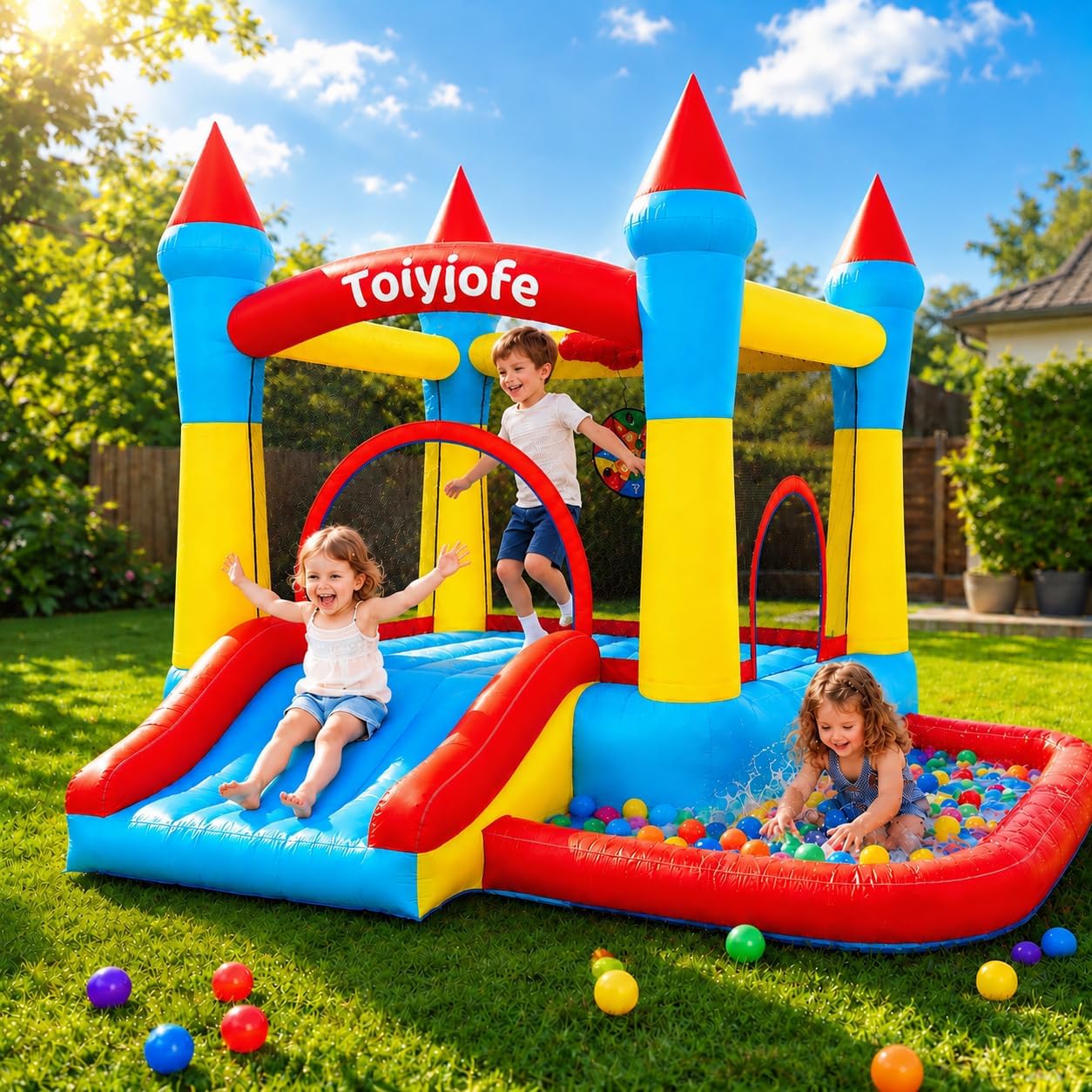 Надувной батут для детей 3-6 л – обзор и цена Kids Outdoor Jump House