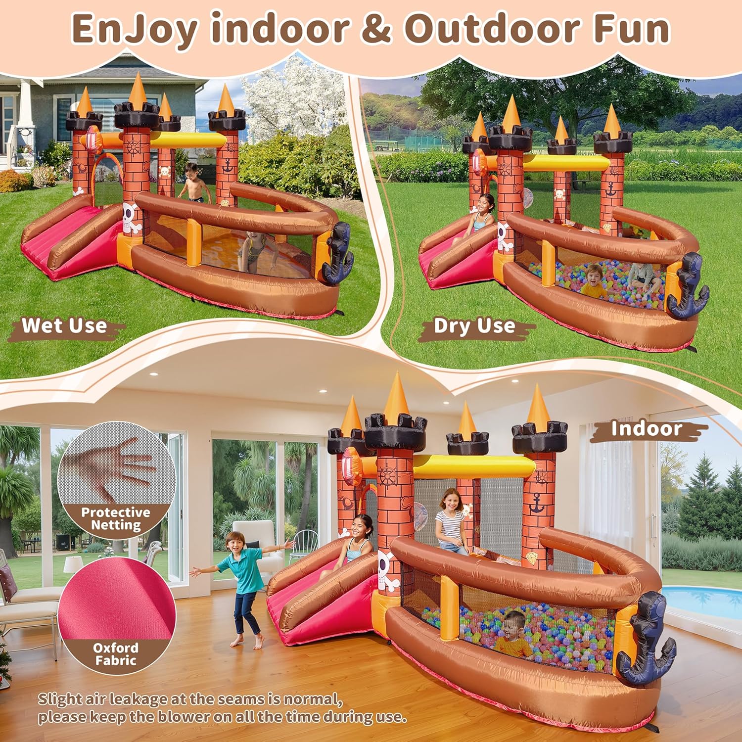 Надувной батут для детей 3-8 л – обзор и цена Kids Outdoor Jump House