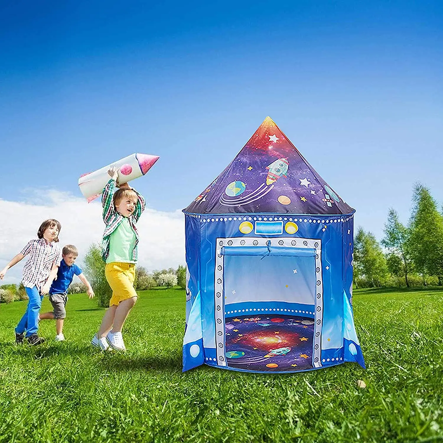 Детская палатка-ракета, раскла – обзор и цена Kids Outdoor Play Tent