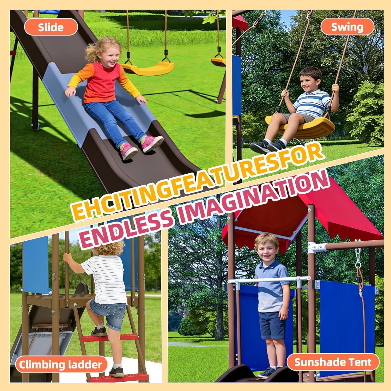 Металлическая качельная площад – обзор и цена Kids Outdoor Garden Set