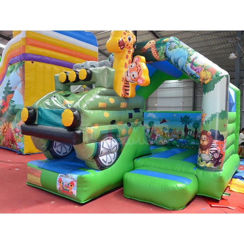 Надувной батут-горка в стиле с – обзор и цена Kids Outdoor Zoo
