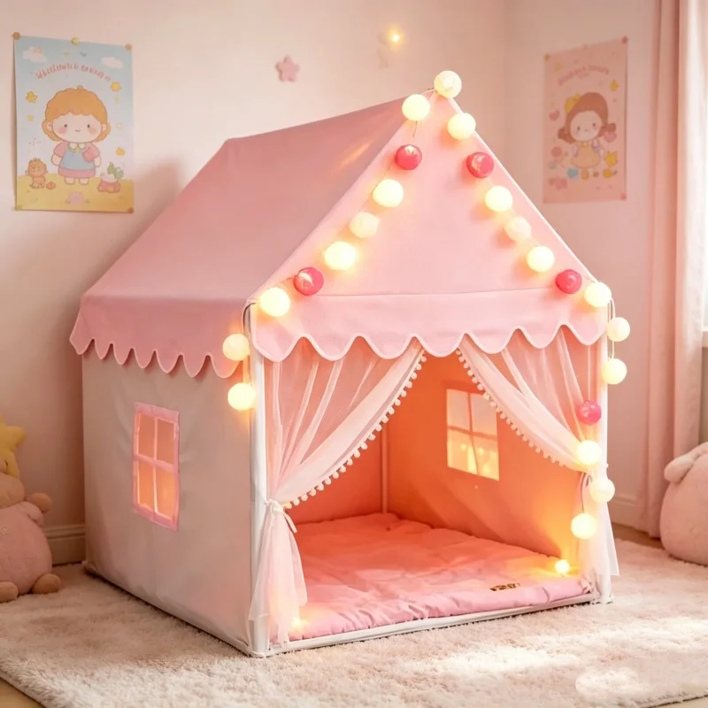 Большой розовый игровой домик- – обзор и цена Kids Outdoor Play Tent