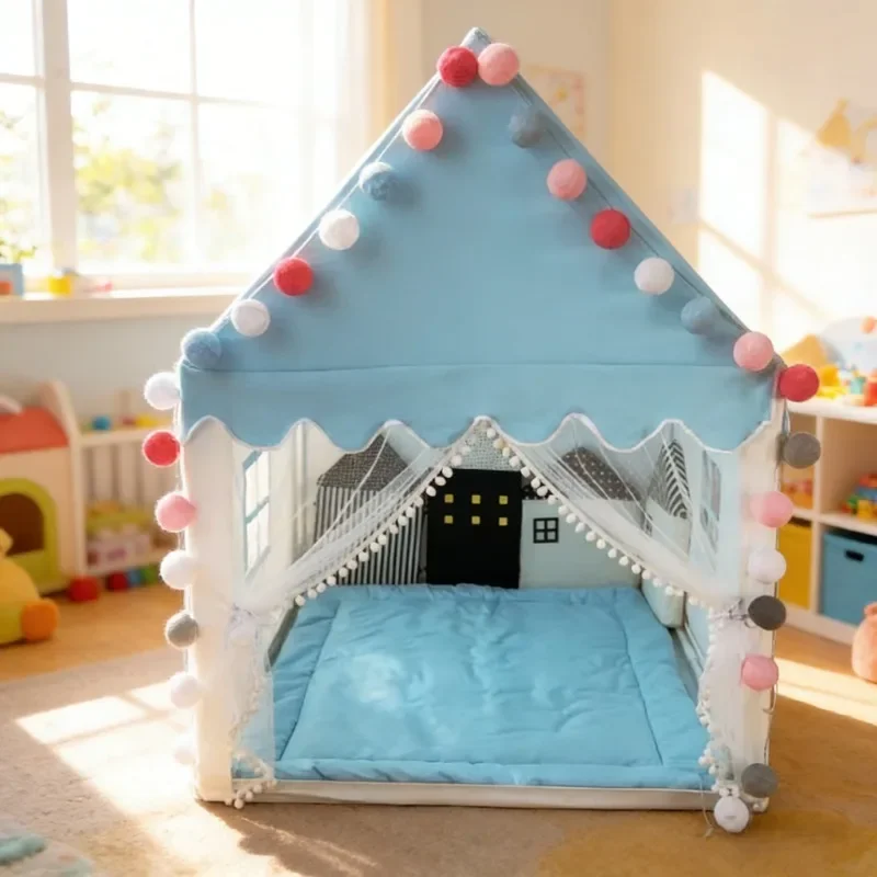 Большой розовый игровой домик- – обзор и цена Kids Outdoor Play Tent