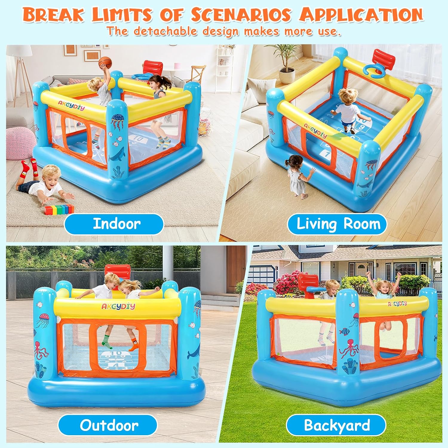 Надувной батут из ПВХ для дете – обзор и цена Kids Outdoor Jump House