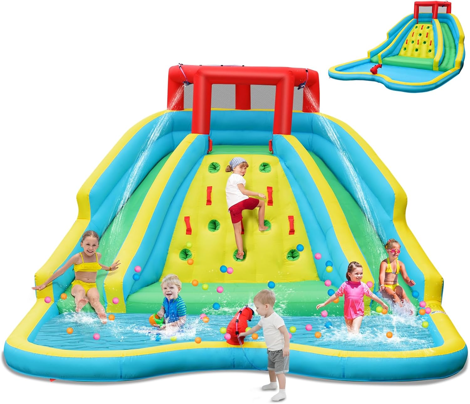 Гигантская надувная водная гор – обзор и цена Kids Outdoor Climbing Wall