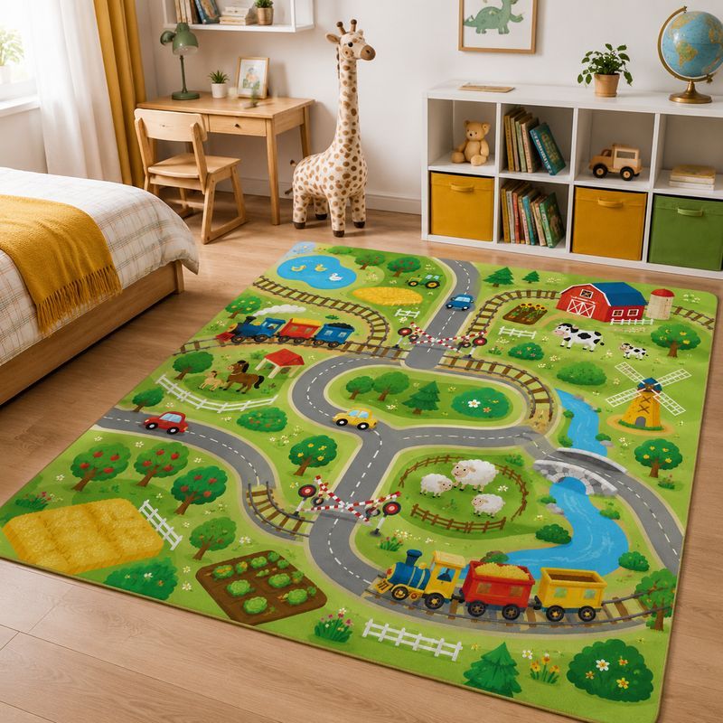 Детский игровой коврик VIKAMA  – обзор и цена Kids Outdoor Zoo