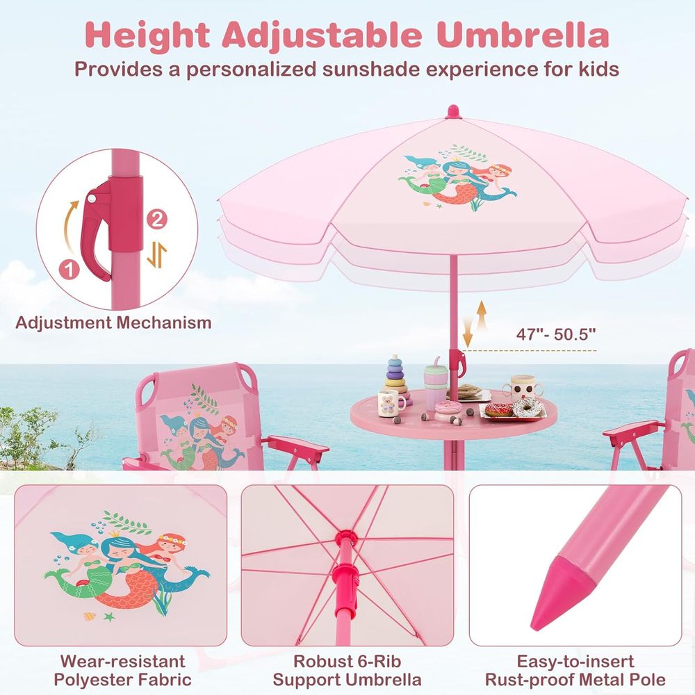 Детский стол для пикника, детс – обзор и цена Kids Outdoor Umbrella Chair