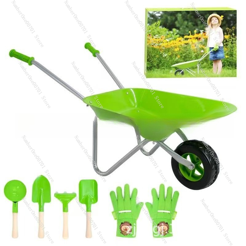Детская уличная тачка, зеленый – обзор и цена Kids Outdoor Garden Set