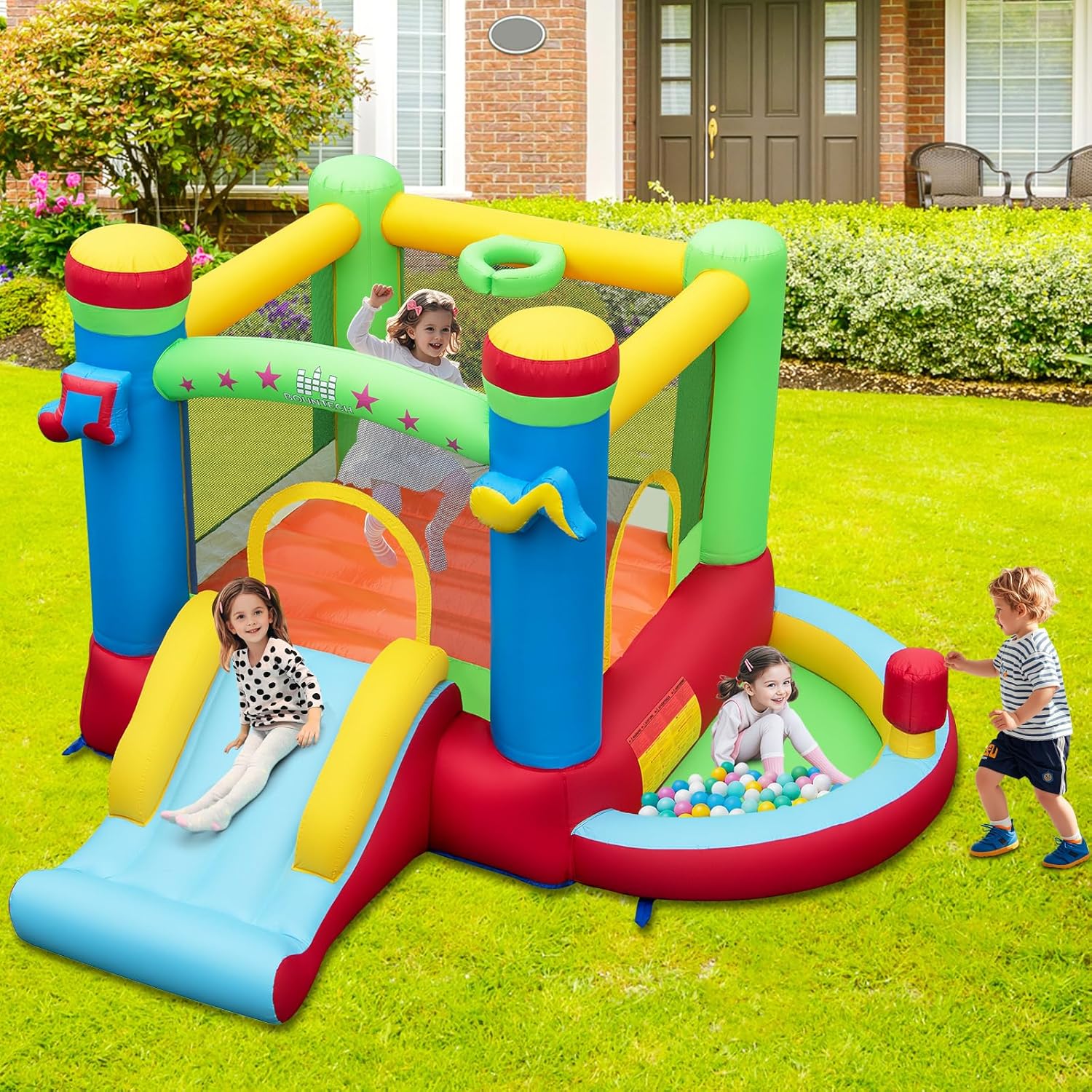 Надувной батут с бассейном с ш – обзор и цена Kids Outdoor Jump House